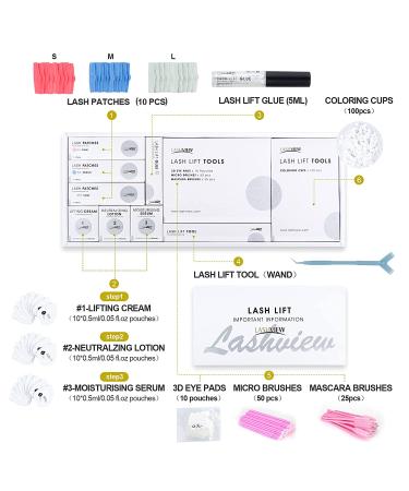LASHVIEW Professional Eyelash Perm Kit - Semi-Permanent Curling Wave Lift Extension Set - Buy Online on SooperMarket.com