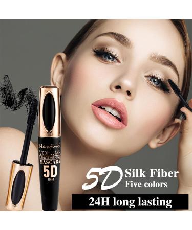 MIESCHER Brown Waterproof Mascara - Long Lasting 5D Silk Fiber Lash Mascara for Volumizing, Lengthening, and Defining Eye Lashes - Buy Online on SooperMarket.com