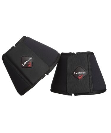 LeMieux Soft Shell Overreach Horse Boots - Protective Gear and Training Equipment - Equine Boots Wraps & Accessories Large Black