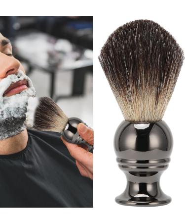 Portable Stainless Steel Shaving Brush (Gun Color) for Men | Premium Beard & Salon Brush - Buy Online on SooperMarket.com