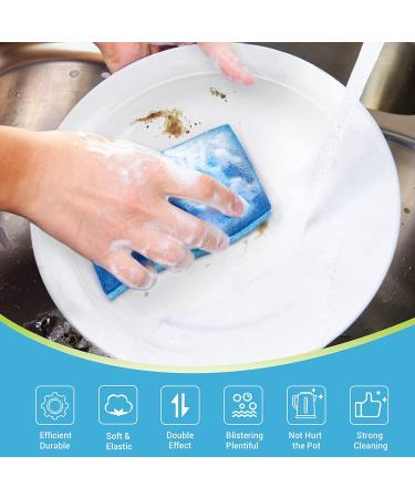 AIDEA-Brite Non-Scratch Scrub Sponge - 12 Count Pack for Dishes & Cleaning - Gentle on Surfaces, Tough on Grime - Blue Cleaning Sponges for Everyday Use - Buy Online on SooperMarket.com