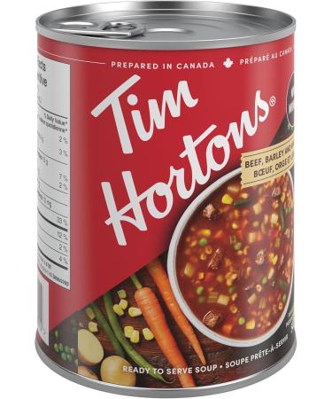 Tim Hortons Beef Barley & Vegetable Soup Ready to Serve 540mL Can - Buy Online on SooperMarket.com