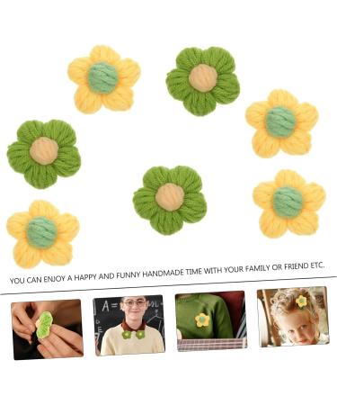 EXCEART 50 Pcs Hairpin Accessories Bow Phone Case Knitted Flowers Patches Puff Flower Diy Charm Child Plaque - Buy Online on SooperMarket.com