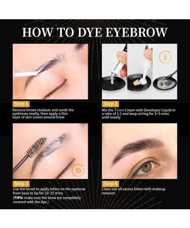 Eyebrow and Eyelash T-i-n-t Kit 2 In 1 Semi-Permanent Brow & Lash T-i-n-t DYE Makeup at Home Professional 8 Weeks Long Lasting for Home & Salon Use- Coffee - Buy Online on SooperMarket.com