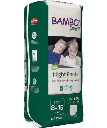 Bambo Nature Eco-Friendly Dreamy Night Pants Boys 8-15 Years - 30 Count (3 Packs of 10) - Buy Online on SooperMarket.com