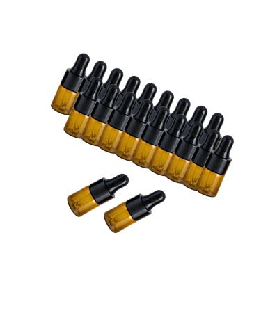 kawehiop Portable Glass Eye Dropper Sample Vial for Leak-proof Black 2ml 1Set 1Set Black 2ml
