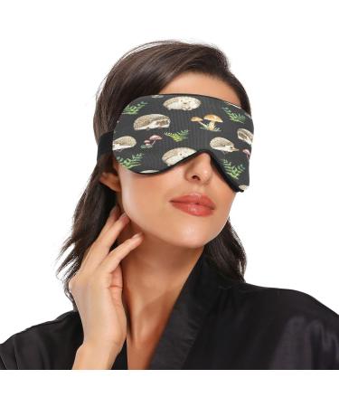 WELLDAY Cute Hedgehogs and Mushroom Sleep Mask - Soft Comfort Eye Shade Cover for Men and Women - Buy Online on SooperMarket.com