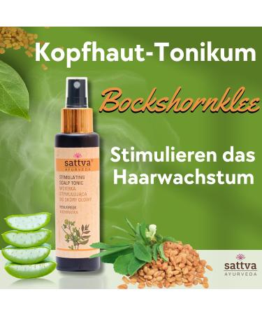 Sattva Haartonikum - Natural Scalp Tonic for Hair Growth & Loss Prevention | Alcohol-Free Fenugreek Solution for Dry Itchy Scalp - International Shipping - Buy Online on SooperMarket.com