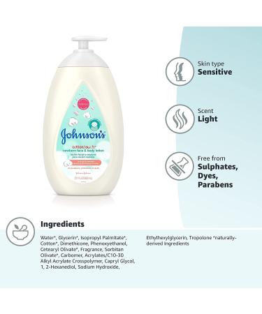 Johnson's CottonTouch Newborn Baby Face and Body Lotion - Hypoallergenic Moisturization with Real Cotton - 27.1 fl. oz - Paraben, Sulfate, and Dye-Free - Buy Online on SooperMarket.com
