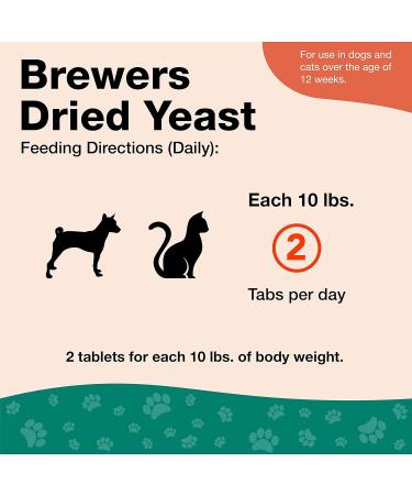 NaturVet Brewer Dried Yeast & Garlic Vitamins for Dogs & Cats - 100 Count | Premium Pet Supplements for Health - Buy Online on SooperMarket.com