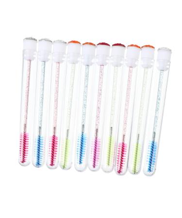 BELLIFFY 10pcs Mascara Wand Tube Lipgloss Bottle DIY Mascara Tube Brush Plastic