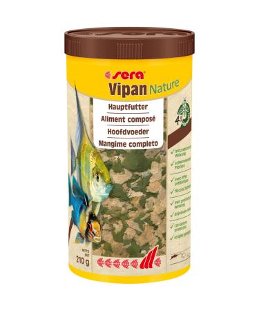 Sera Vipan Fischfuck Aquarium flakes 1000ml |Looks prebiotic with insect flour |Less algae thanks to flake main feed with very high usabilityFish feed made in germany 1 ml (1 Pack) flakes