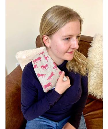 Soothing Cold or Hot Microwavable Duo Fabric Wheat Bag - Lavender Scented - Natural Relief for Aches and Pains - Pink Unicorn - Buy Online on SooperMarket.com