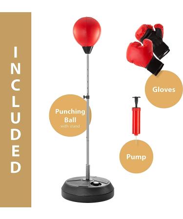 Punching Bag with Stand for Adults and Teens - Height Adjustable Speed Bag for MMA Training and Fitness - Boxing Equipment for Stress Relief - Buy Online on SooperMarket.com