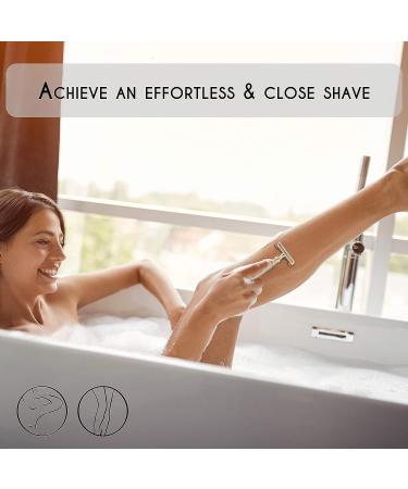 Kanzy Butterfly Rose Gold Safety Razor for Women & Men - Double Edge Single Blade Metal Reusable Shaving Kit for Perfect Shave - Buy Online on SooperMarket.com