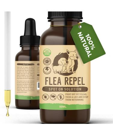 Flea Treatment for Dogs | Works on Flea & Tick | All Natural Safe Formula & Easy To Apply | Spot On Application