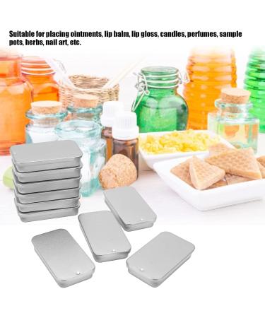 Agate Mini Storage Can Containers - 10 Pieces | Portable Empty Cans with Sliding Covers for Lip Balm & Solid Perfume - Buy Online on SooperMarket.com