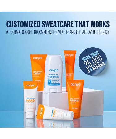 Carpe Antiperspirant Hand and Foot Lotion Bundle (3 Hand and 3 Foot Tubes) Stop Sweaty Hands and Sweaty Smelly Feet Dermatologist-Recommended - Buy Online on SooperMarket.com