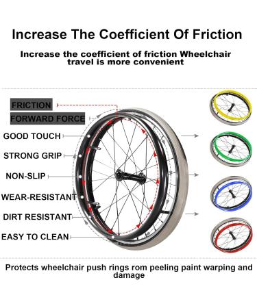 Wheelchair Wheel Covers Wheelchair Push Rim Covers 24inch Non-Slip Wheelchair Push Rim Grips 1 Pair Silicone Wheelchair Hand Push Cover Rear Wheel Grips Cover Wheelchair Accessories(Red) 24in Red - Buy Online on SooperMarket.com