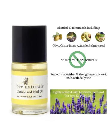 Bee Naturals Nail and Cuticle Oil Pen - Repair Dry Cuticles, Splitting, and Hangnails - With Vitamin E and Lavender, Lemon, Tea Tree - Revitalizing and Softening Formula - Buy Online on SooperMarket.com
