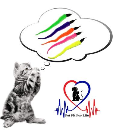 Pet Fit For Life 5 Piece Replacement Worm Pack for Cat Toy Wands - Buy Online on SooperMarket.com