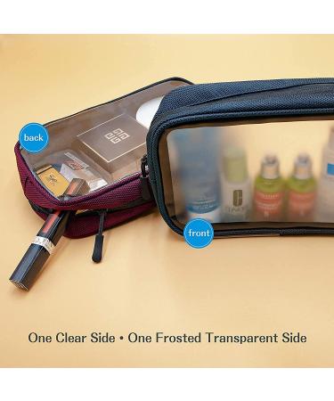 TSA Approved 2-Pack ProCase Clear Travel Toiletry Bag - Navy/Red - Buy Online on SooperMarket.com