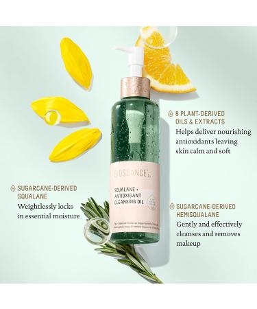 Biossance Squalane + Antioxidant Cleansing Oil - Lightweight Deep Cleansing and Makeup Remover for All Skin Types (6.7 oz) - Buy Online on SooperMarket.com