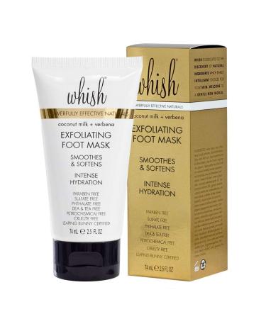 Whish Coconut Milk + Verbena Exfoliating Foot Mask - Smooth & Soften with Intense Hydration - Buy Online on SooperMarket.com