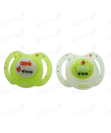 SRV Hub 2 Pack Glow in the Dark Pacifiers for Newborns - BPA Free Non-Toxic Ideal for Babies 0-6 Months (Green) - International Shipping Available - Buy Online on SooperMarket.com