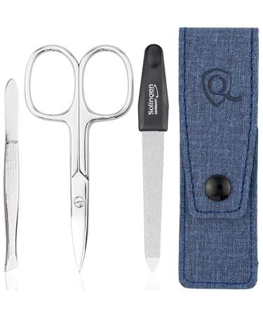 marQus Manicure Set 3 pieces travel set with file from Solingen nail care set nail scissors set and nail set 10. Jeans