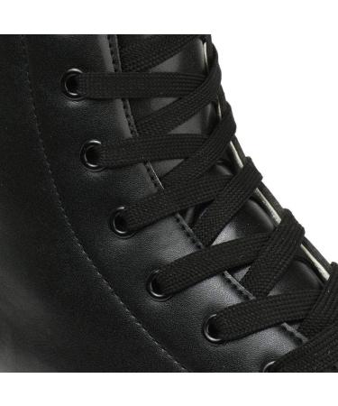 Women's Classic Leather High Top Double Row Roller Skates - Black Wheel - Size 37 | Indoor Outdoor Adult Skates with Bag - Buy Online on SooperMarket.com