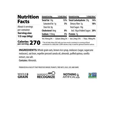 Erin Baker's Homestyle Granola with Ancient Grains - Vanilla Almond Quinoa 12 oz - Buy Online on SooperMarket.com