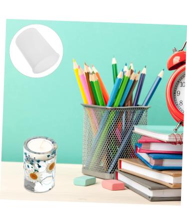 STOBOK 2pcs Candlestick Mold Concrete Pillar Mould Decorative Trays Candle Making Resin Molds Wax Candle Molds Candle Making Molds Jewelry Silica Gel White Candle Holders 3D Whitex2pcs 8X6cmx2pcs - Buy Online on SooperMarket.com