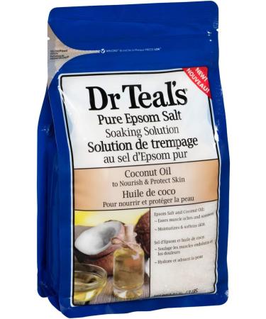 Dr Teal's Epsom Salt | Lavender 1.36 kg + Coconut Oil 1.36 kg - Buy Online on SooperMarket.com