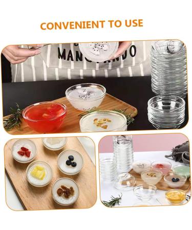 Alipis 10pcs Clear Glass Bowl Transparent Bowl Bozai Cake 3X6X6CM As Shown - Buy Online on SooperMarket.com