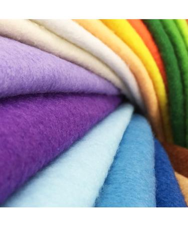Flic-Flac 1.4mm Soft Felt Fabric Sheet Assorted Color Pack - 24pcs DIY Craft Sewing Squares Nonwoven Patchwork (20*30cm) - Buy Online on SooperMarket.com