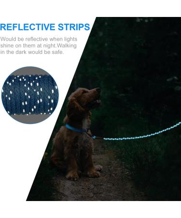 Joytale 15m Reflective Dog Leash - Padded Handle 2 Carabiner Hooks Nylon Training Line for Small Dogs & Puppies - Blue | International Shipping - Buy Online on SooperMarket.com