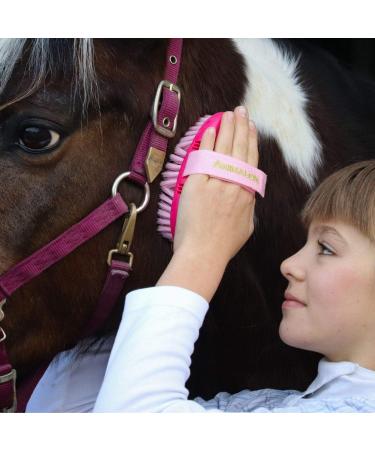 Animalon Horse Cleaning Tools for Kids | Ergonomic Pink Kard tsche | Flexible Children's Horse Brush & Gifts - Buy Online on SooperMarket.com