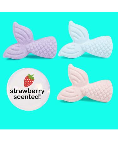 Abeec Mermaid Bath Bombs Set - 10 Pink, Purple, and Blue Fizzy Bubble Bath Bombs for Kids - Perfect Children's Gifts - Buy Online on SooperMarket.com