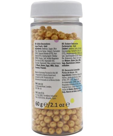PME Large Sugar Pearls White 90 g & Sugar Pearls Gold 4 mm 60 g 90 g + Sugar Pearls Gold 4 mm 60 g - Buy Online on SooperMarket.com