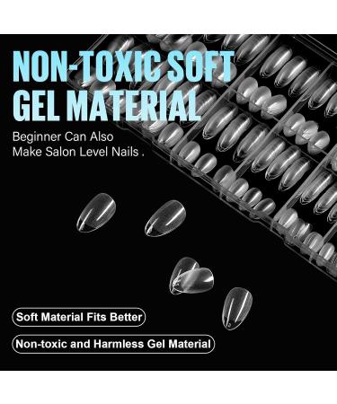 Buy TOMICCA Short Almond Nail Tips - 504Pcs Soft Gel 12 Sizes Pre-Shaped Half Matte Clear Gelly Tips for DIY Nail Extensions & Salon Use - International Shipping Available - Buy Online on SooperMarket.com