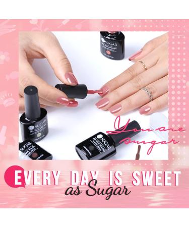 Ur Sugar UV Nail Polish Set - 6 Colors Gel Lacquer for Nude & Gray Nail Designs | Perfect for Weddings & Valentine's Day - Buy Online on SooperMarket.com