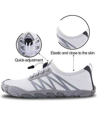 SEEKWAY Water Shoes - Quick-Dry Aqua Sock for Beach, Swim, Hiking - White, Size 8.5 Women/7.5 Men - Buy Online on SooperMarket.com