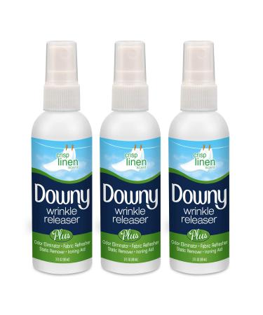 Downy Wrinkle Releaser, Travel Size, Cruise Accessories, Crisp Linen Scent 3 fl oz - 3 Pack