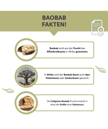 Bio Baobab Powder 500g | 100% Pure Vegan Fruit Powder | Raw Food Quality | Graded Bread Tree & Pharmacy Tree | No Additives - Buy Online on SooperMarket.com