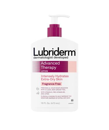 Lubriderm Advanced Therapy Moisturizing Lotion with Vitamins E and B5 Deep Hydration for Extra Dry Skin Non-Greasy Formula 16 fl. oz