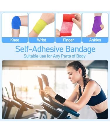 12 Rolls Self-Adhesive Bandage - Elastic & Non-Woven for Athletes & Pets | 7.5cm x 4.5m - Buy Online on SooperMarket.com