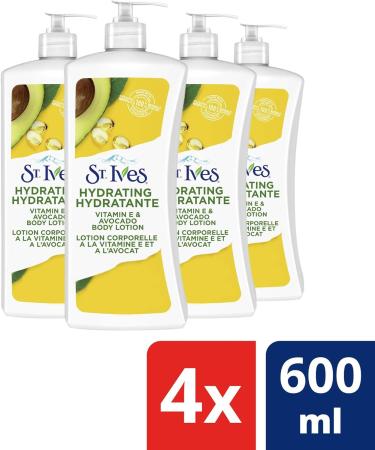 St. Ives Hydrating Vitamin E & Avocado Body Lotion 4 x 600 mL 600 ml (Pack of 4) - Buy Online on SooperMarket.com