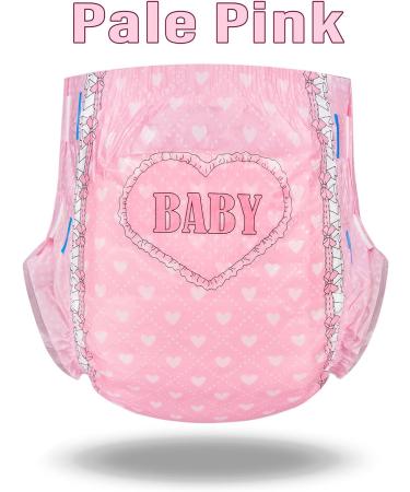 LittleForBig Adult Printed Diaper 10 Pieces - Blushing Baby Pale Pink(Medium 71-96 CM) - Buy Online on SooperMarket.com