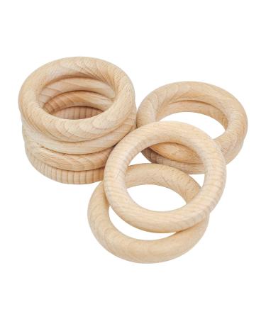 Ruby 8 pieces of natural wooden bite ring wooden bite rings wooden baby custody stuff wooden rings for handicrafts handicrafts tools etc. ( 70mm)